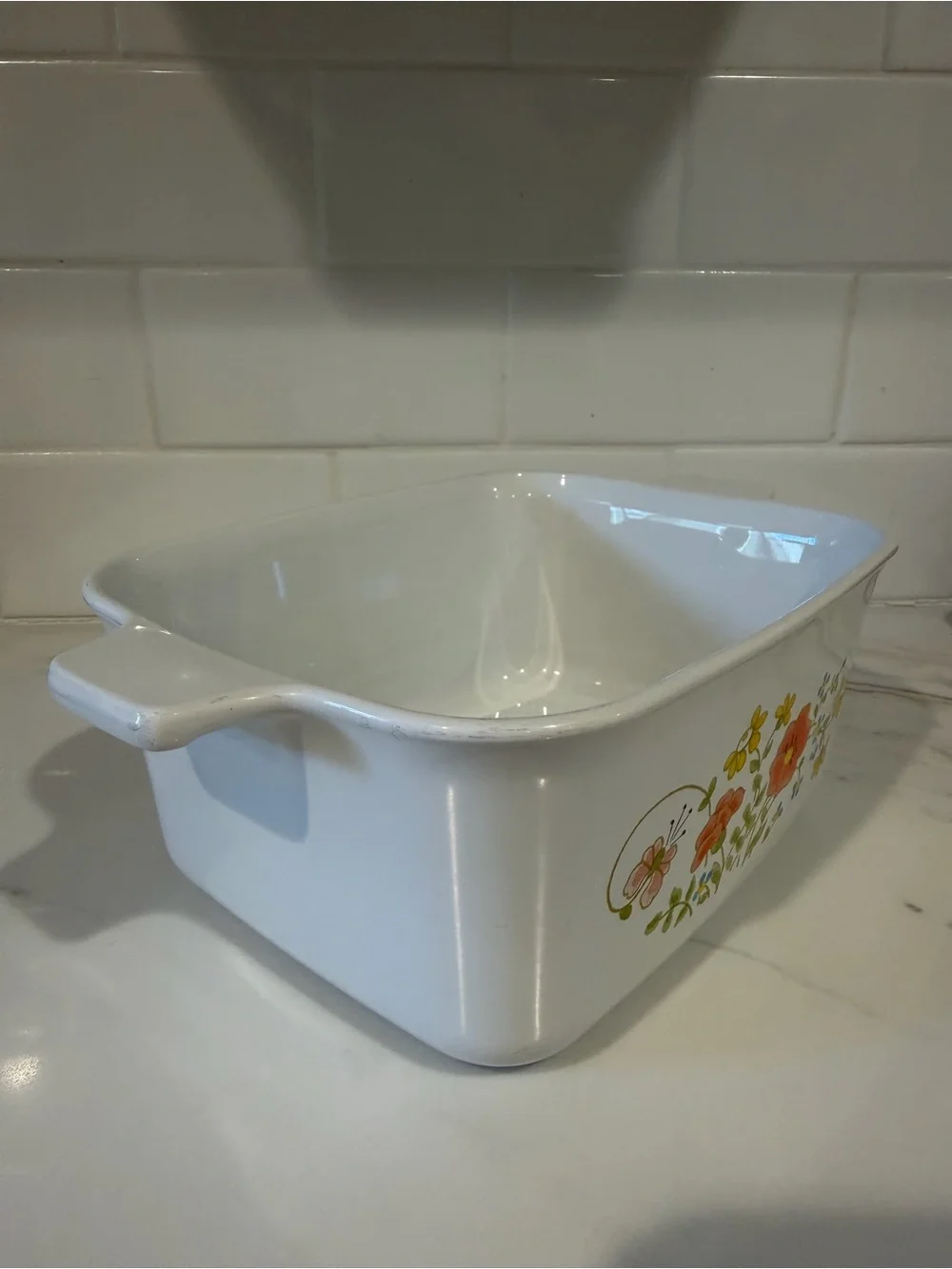 Vintage Corning Ware Wildflower P-4-B 1.5 Qt Casserole Baking Dish Floral USA